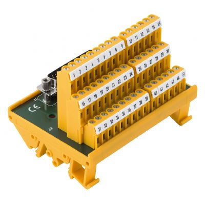 WEIDMULLER RS SD44M HD UNC4.40 S Moduł interfejsu z terminalem, złączem, Złącza wtykowe SUB-D o dużej gęstości, Wtyk 44-biegunowy, LL3R 5.08 mm, złącze śrubowe 1428110000 /1szt./ (1428110000)